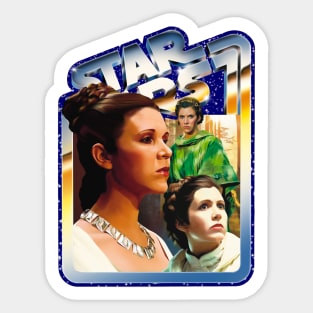 The Princess (blue starfield, chrome border) Sticker